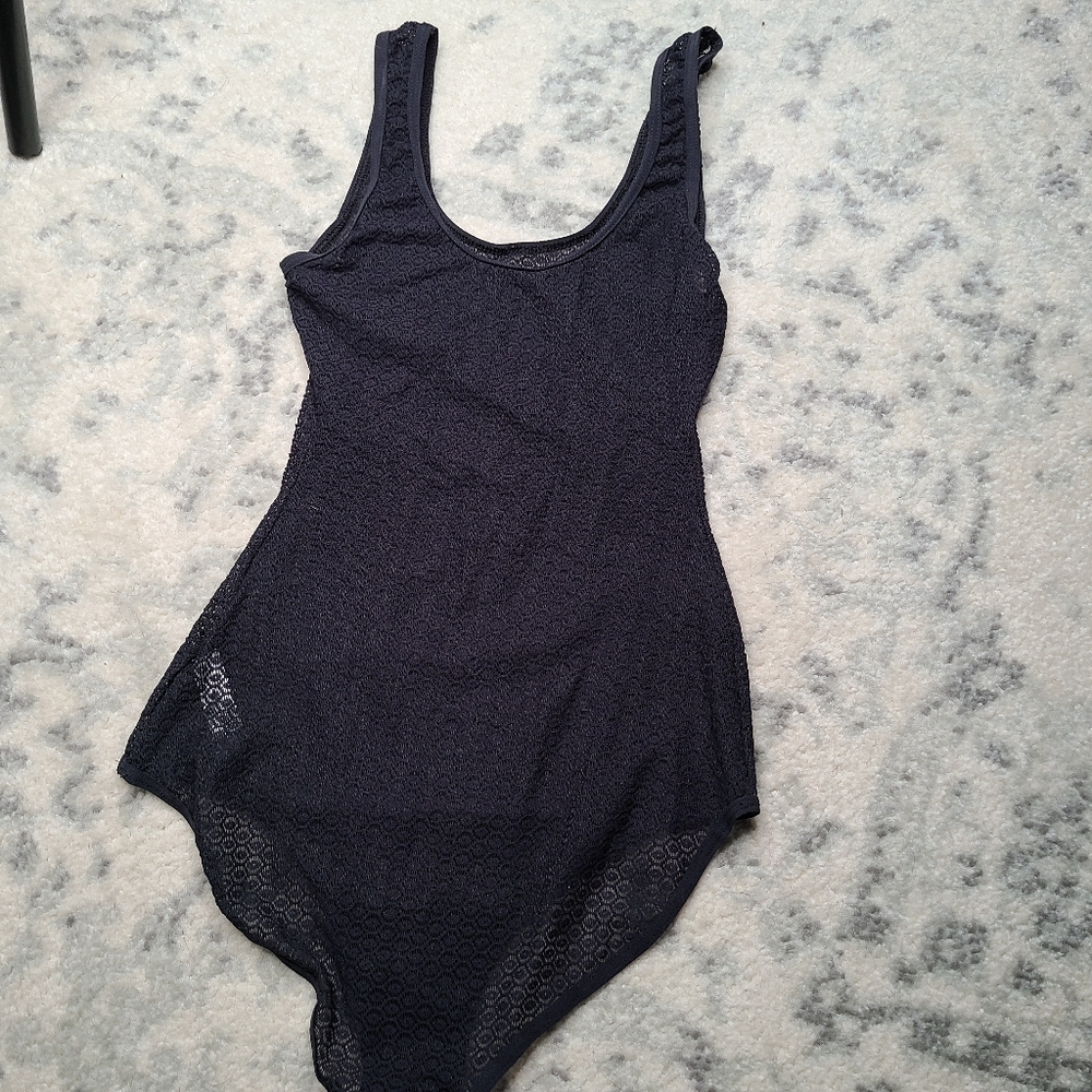 American Apparel Lace sheer lingerie body suit